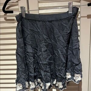 RAGA 100% cotton Skirt with Floral Accents